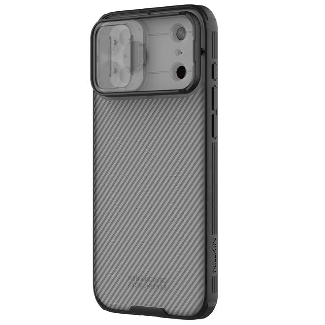 Nillkin - iPhone 17 Pro Max Hülle - Kunststoff Hardcase - CamShield Pro Series - transparent/schwarz