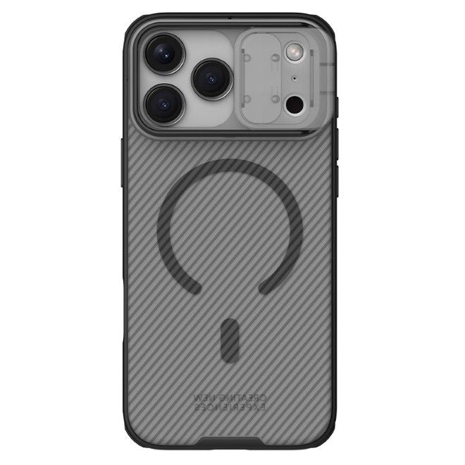Nillkin - iPhone 17 Pro Max Hülle - Kunststoff Hardcase - CamShield Pro MagSafe Series - transparent/schwarz