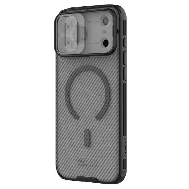 Nillkin - iPhone 17 Pro Max Hülle - Kunststoff Hardcase - CamShield Pro MagSafe Series - transparent/schwarz