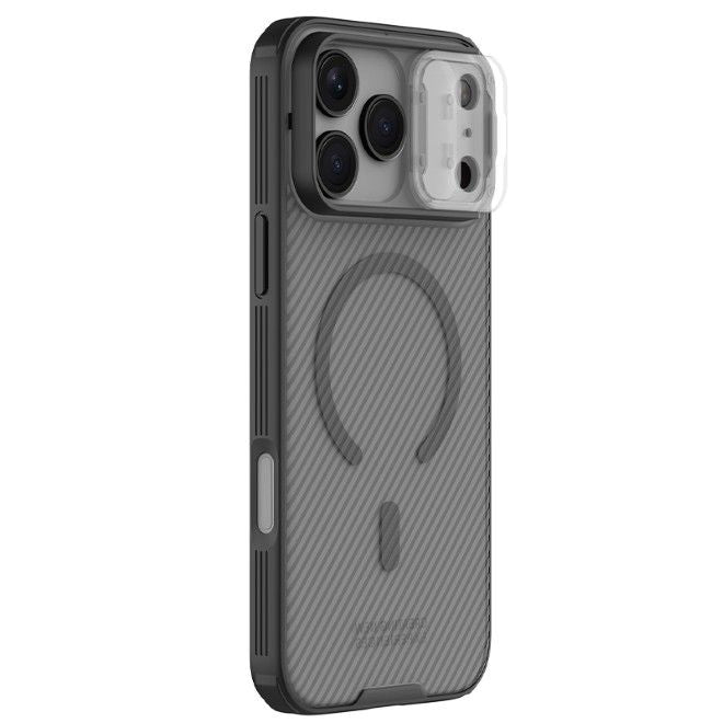 Nillkin - iPhone 17 Pro Max Hülle - Kunststoff Hardcase - CamShield Pro MagSafe Series - transparent/schwarz