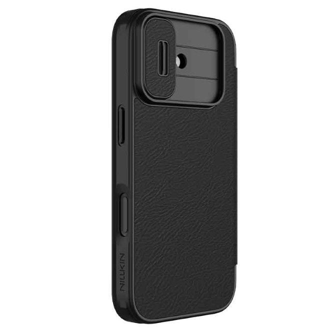 Nillkin - iPhone 17 Hülle - Leder Book Case - Qin Pro Series - schwarz