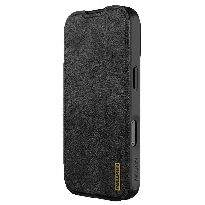 Nillkin - iPhone 17 Pro Hülle - Leder Book Case - Qin Pro Series - schwarz