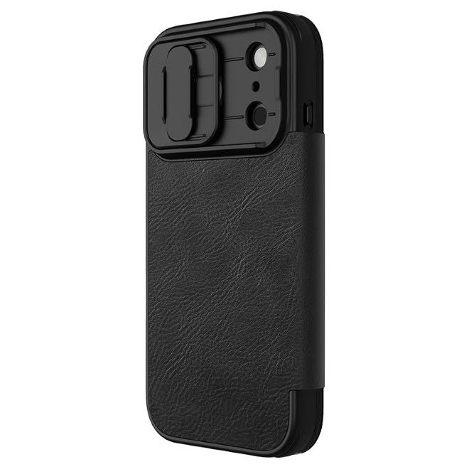 Nillkin - iPhone 17 Pro Hülle - Leder Book Case - Qin Pro Series - schwarz