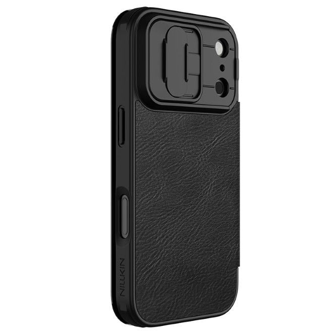 Nillkin - iPhone 17 Pro Hülle - Leder Book Case - Qin Pro Series - schwarz