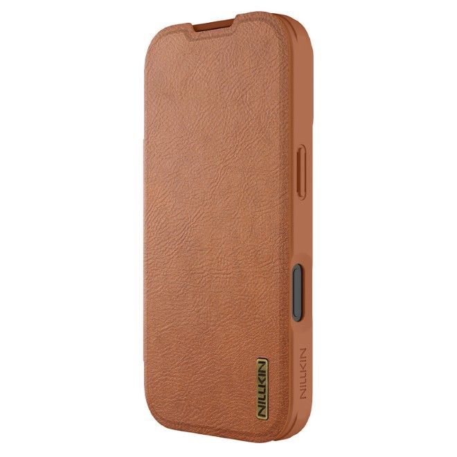 Nillkin - iPhone 17 Pro Hülle - Leder Book Case - Qin Pro Series - braun