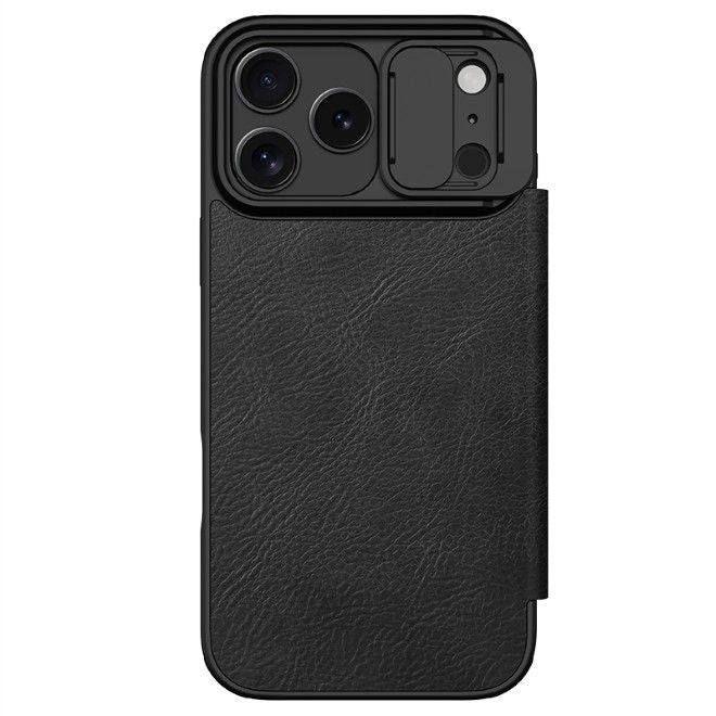 Nillkin - iPhone 17 Pro Max Hülle - Leder Book Case - Qin Pro Series - schwarz