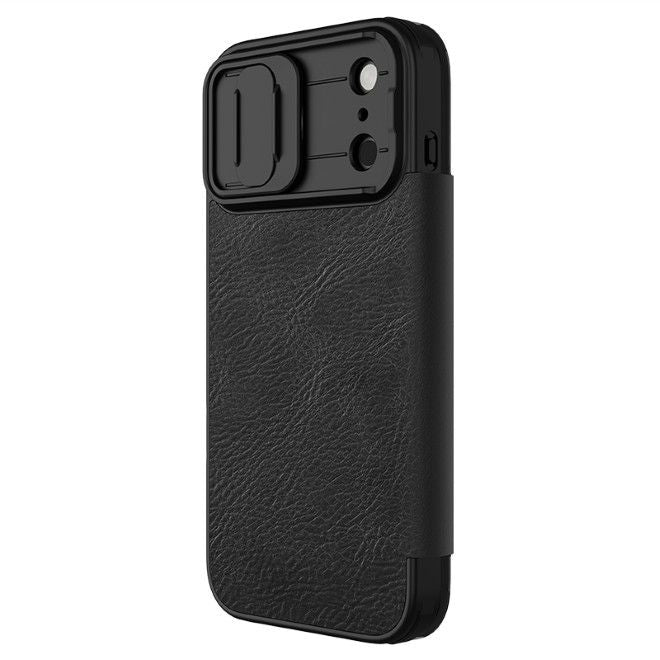 Nillkin - iPhone 17 Pro Max Hülle - Leder Book Case - Qin Pro Series - schwarz