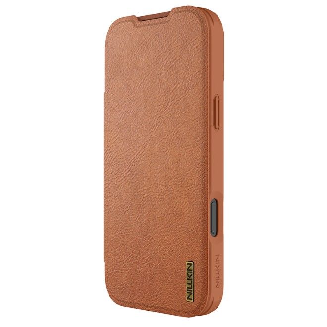 Nillkin - iPhone 17 Pro Max Hülle - Leder Book Case - Qin Pro Series - braun