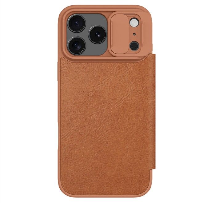 Nillkin - iPhone 17 Pro Max Hülle - Leder Book Case - Qin Pro Series - braun