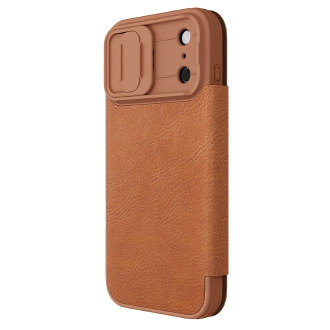 Nillkin - iPhone 17 Pro Max Hülle - Leder Book Case - Qin Pro Series - braun