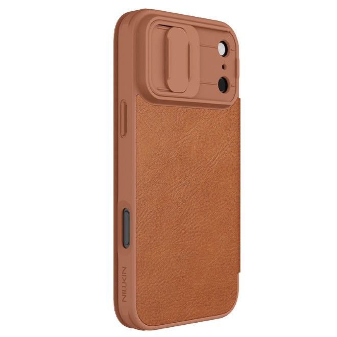 Nillkin - iPhone 17 Pro Max Hülle - Leder Book Case - Qin Pro Series - braun