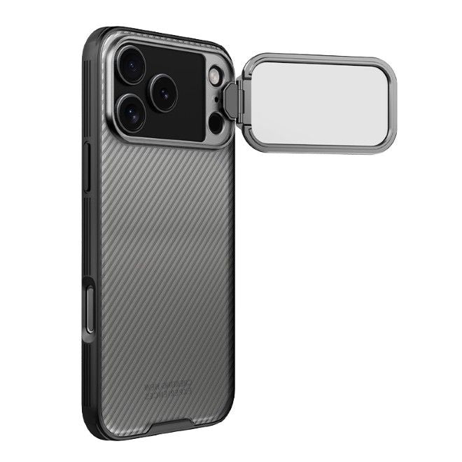 Nillkin - iPhone 17 Pro Max Hülle - Kunststoff Hardcase - Camshield Prop Series - transparent/schwarz
