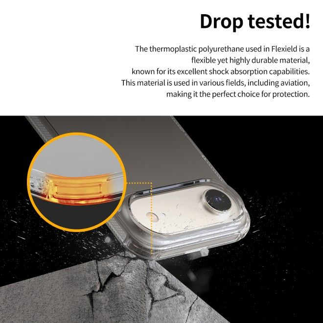 Araree - iPhone Air Hülle - Case aus TPU Plastik - Anti-Slip Grip - Flexield Series - schwarz