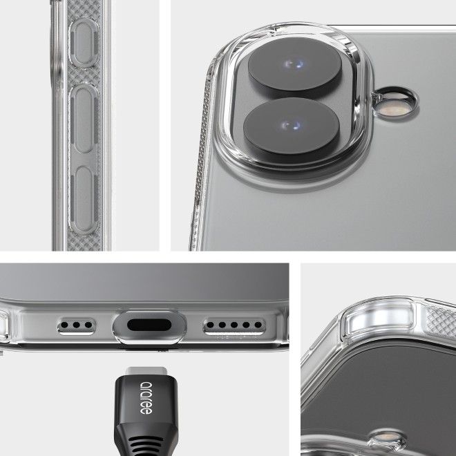 Araree - iPhone Air Hülle - Case aus TPU Plastik - Anti-Slip Grip - Flexield Series - schwarz