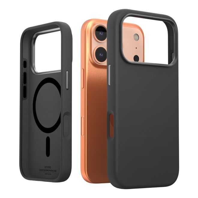 Araree - iPhone 17 Pro Hülle - Silikon Softcase - MagSafe kompatibel - Typo Skin M Series - schwarz