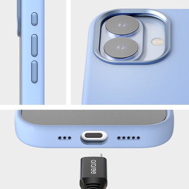 Araree - iPhone 17 Pro Hülle - Silikon Softcase - MagSafe kompatibel - Typo Skin M Series - schwarz