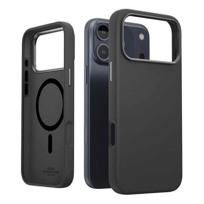 Araree - iPhone 17 Pro Max Hülle - Silikon Softcase - MagSafe kompatibel - Typo Skin M Series - schwarz