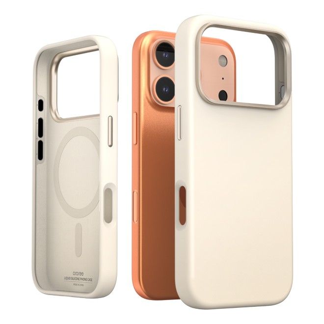 Araree - iPhone 17 Pro Hülle - Silikon Softcase - MagSafe kompatibel - Typo Skin M Series - grau