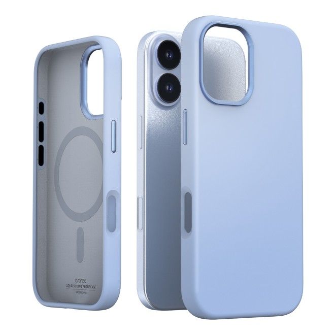Araree - iPhone 17 Hülle - Silikon Softcase - MagSafe kompatibel - Typo Skin M Series - blau