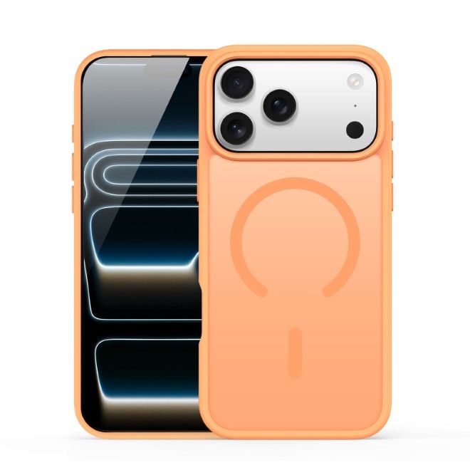 Dux Ducis - iPhone 17 Pro Max Hülle - TPU und PC Hardcase - MagSafe kompatibel - Yind Open Ring Series - orange