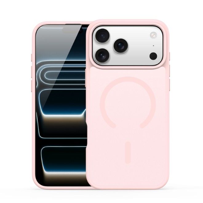 Dux Ducis - iPhone 17 Pro Hülle - TPU und PC Hardcase - MagSafe kompatibel - Yind Open Ring Series - hellpink