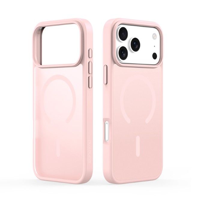 Dux Ducis - iPhone 17 Pro Hülle - TPU und PC Hardcase - MagSafe kompatibel - Yind Open Ring Series - hellpink