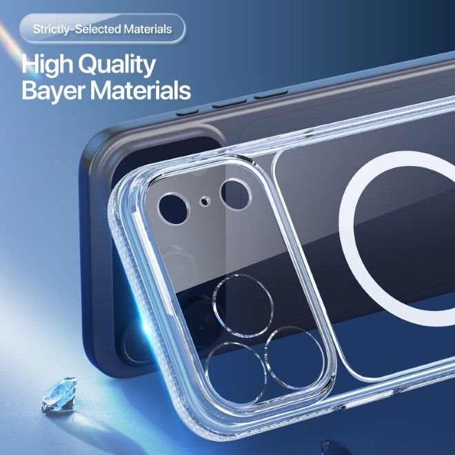 Dux Ducis - iPhone 17 Pro Max Hülle - Hardcase - Clin Mag Open Ring Series - transparent