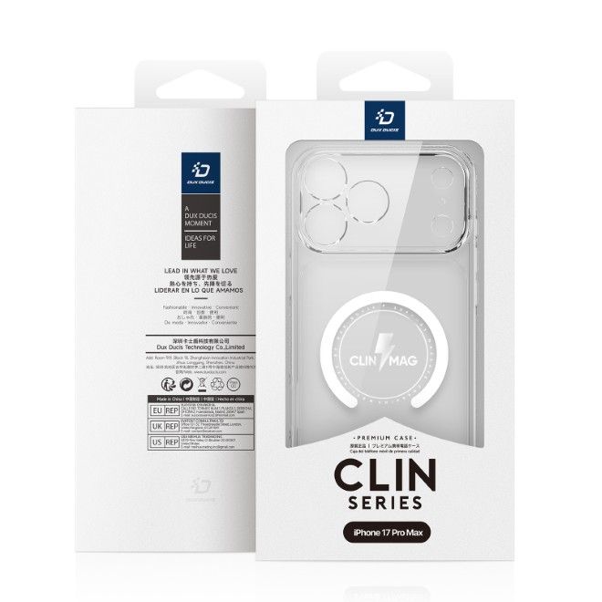 Dux Ducis - iPhone 17 Pro Max Hülle - Hardcase - Clin Mag Open Ring Series - transparent