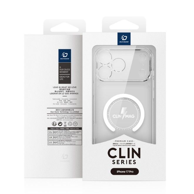 Dux Ducis - iPhone 17 Pro Hülle - Hardcase - Clin Mag Open Ring Series - transparent