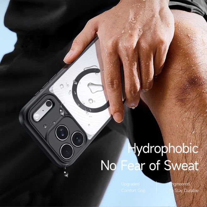 Dux Ducis - iPhone 17 Pro Max Hülle - Hardcase - MagSafe - Aimo Mag Open Ring Series - schwarz