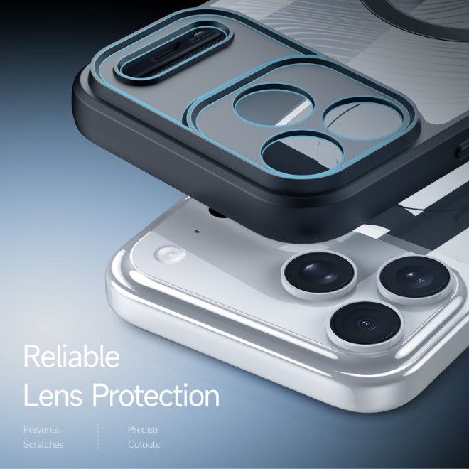 Dux Ducis - iPhone 17 Pro Hülle - Hardcase - MagSafe - Aimo Mag Open Ring Series - schwarz