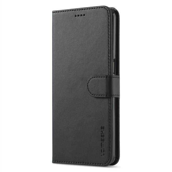 Oppo A54 5G / A74 5G Handy Hülle - Classic II Leder Bookcover Series - schwarz