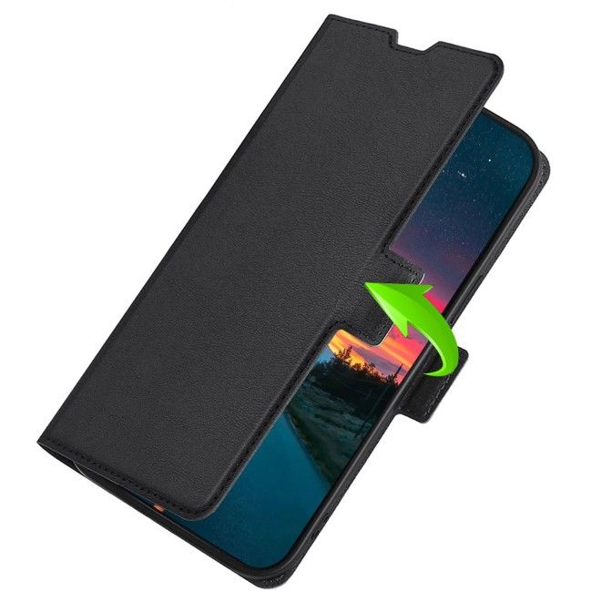 Huawei nova 9 SE 4G Handy Hülle - Classic II Leder Bookcover Series - schwarz