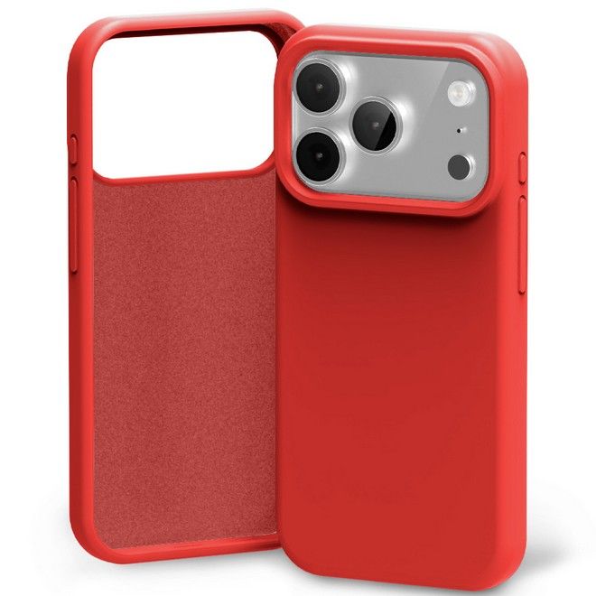 Goospery – iPhone 17 Pro Hülle – Pure MagSafe Silicone Case Series – rot