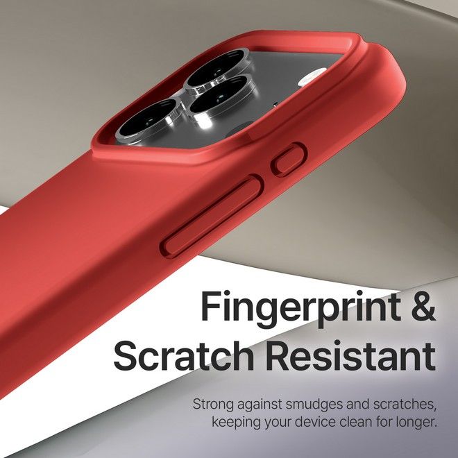 Goospery – iPhone 17 Pro Hülle – Pure MagSafe Silicone Case Series – rot