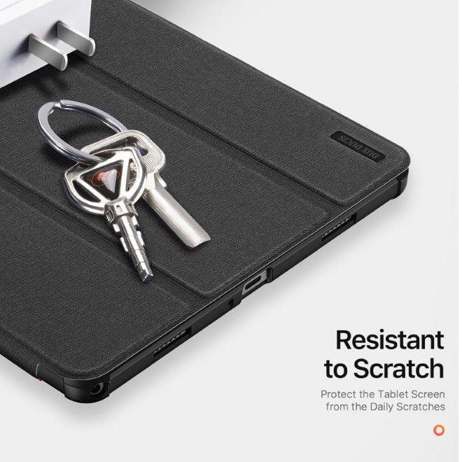 Dux Ducis - Samsung Galaxy Tab A11+ / A9+ Hülle - Leder Smart Flip Case - Domo Series - schwarz
