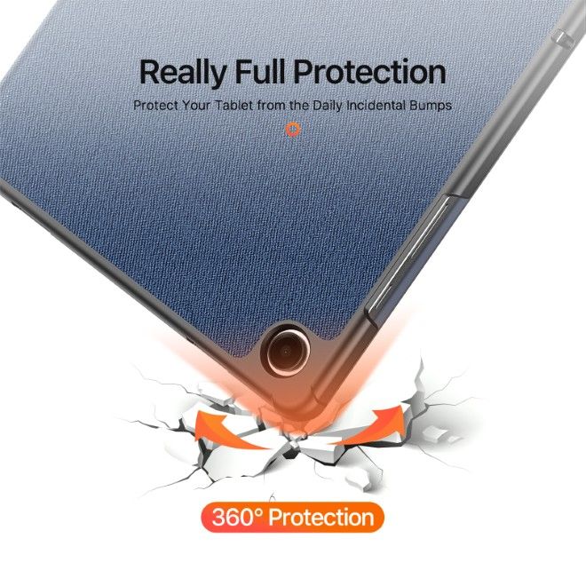 Dux Ducis - Samsung Galaxy Tab A11+ / A9+ Hülle - Leder Smart Flip Case - Domo Series - blau