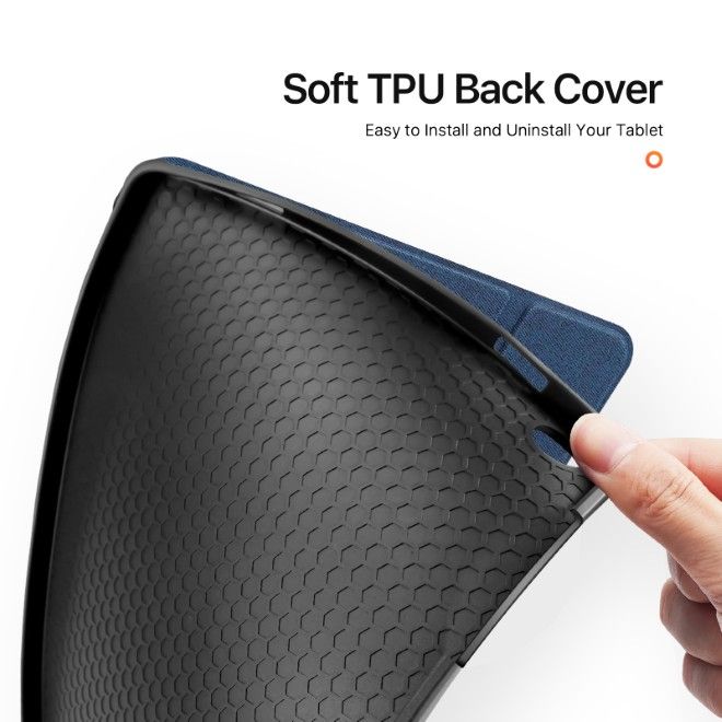 Dux Ducis - Samsung Galaxy Tab A11+ / A9+ Hülle - Leder Smart Flip Case - Domo Series - blau