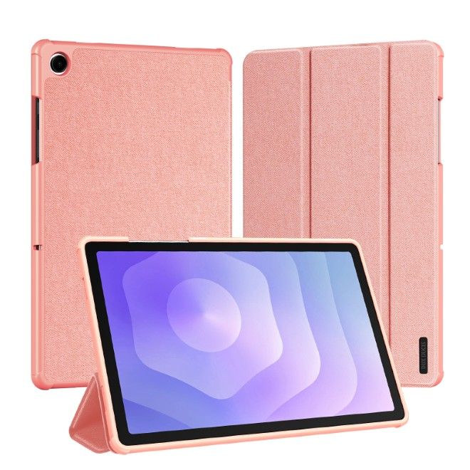 Dux Ducis - Samsung Galaxy Tab A11+ / A9+ Hülle - Leder Smart Flip Case - Domo Series - pink