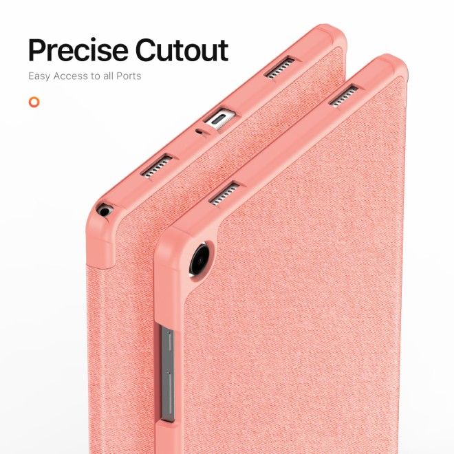 Dux Ducis - Samsung Galaxy Tab A11+ / A9+ Hülle - Leder Smart Flip Case - Domo Series - pink
