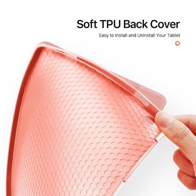 Dux Ducis - Samsung Galaxy Tab A11+ / A9+ Hülle - Leder Smart Flip Case - Domo Series - pink