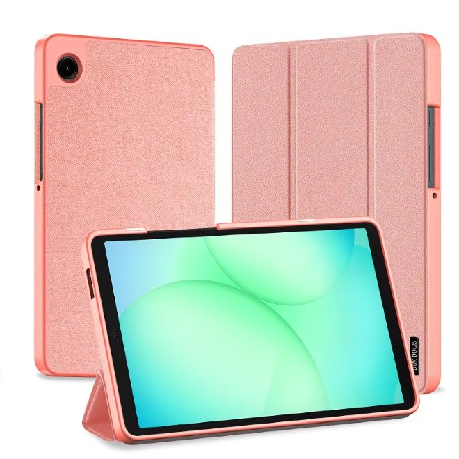Dux Ducis - Samsung Galaxy Tab A11 / A9 Hülle - Leder Smart Flip Case - Domo Series - pink