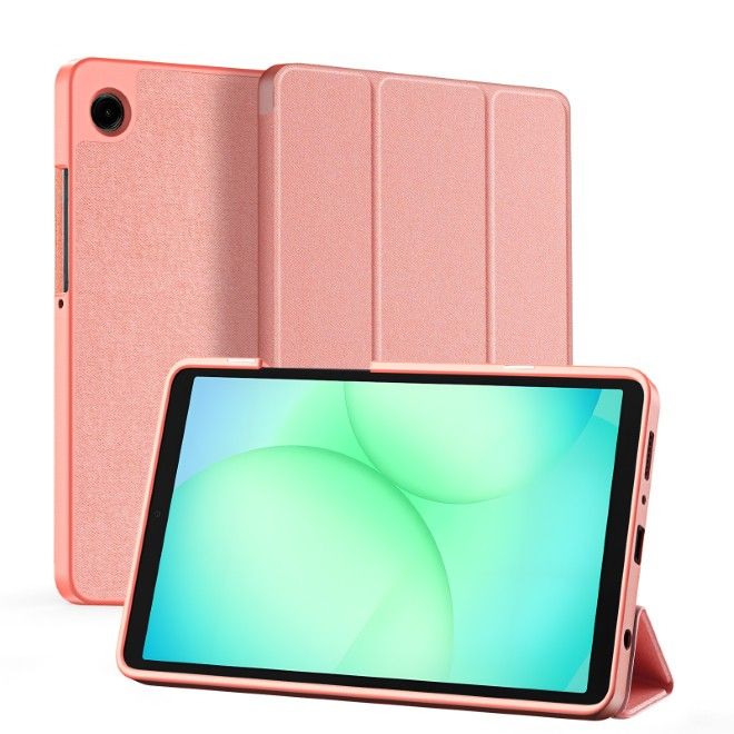 Dux Ducis - Samsung Galaxy Tab A11 / A9 Hülle - Leder Smart Flip Case - Domo Series - pink