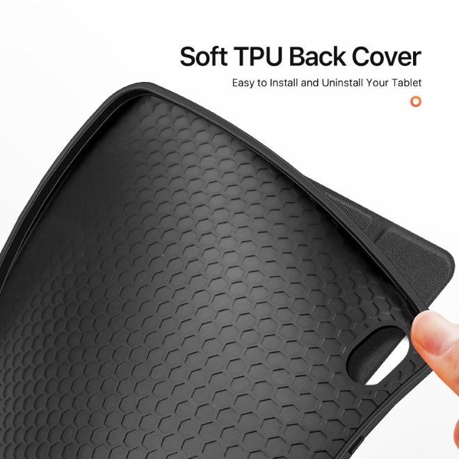 Dux Ducis - Samsung Galaxy Tab S11 Hülle - Leder Smart Flip Case - Domo Series - schwarz