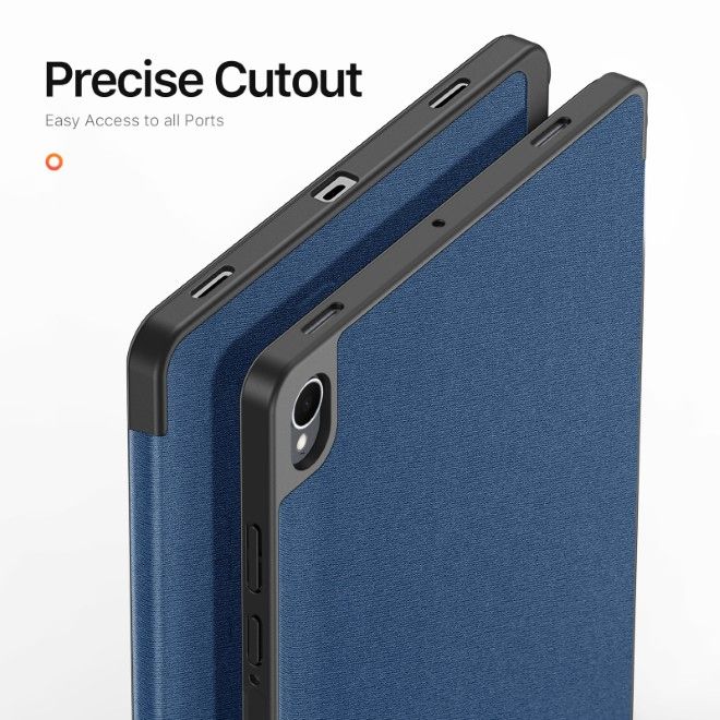 Dux Ducis - Samsung Galaxy Tab S11 Hülle - Leder Smart Flip Case - Domo Series - blau