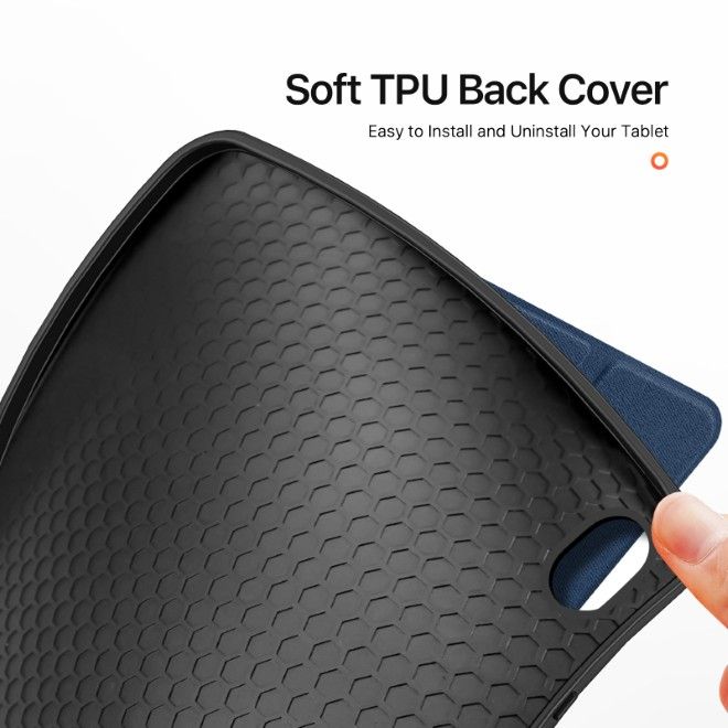 Dux Ducis - Samsung Galaxy Tab S11 Hülle - Leder Smart Flip Case - Domo Series - blau