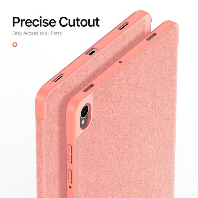 Dux Ducis - Samsung Galaxy Tab S11 Hülle - Leder Smart Flip Case - Domo Series - pink