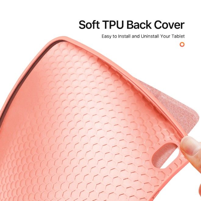 Dux Ducis - Samsung Galaxy Tab S11 Hülle - Leder Smart Flip Case - Domo Series - pink