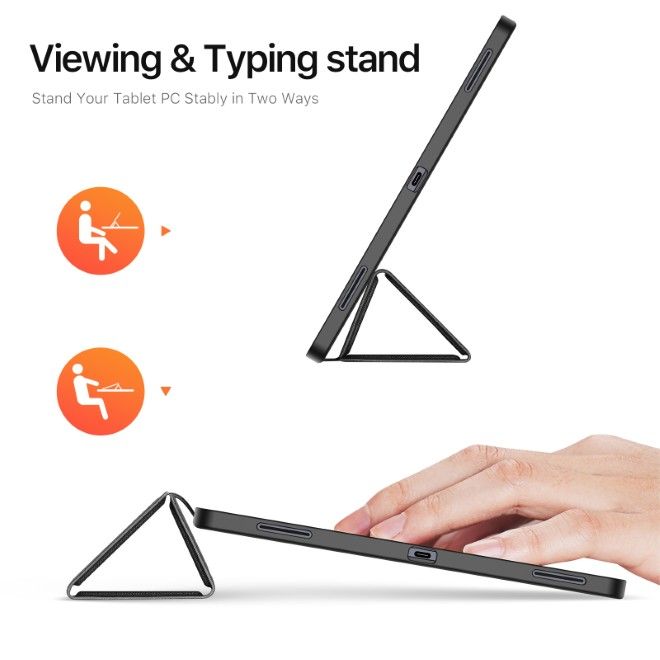 Dux Ducis - Samsung Galaxy Tab S11 Ultra Hülle - Leder Smart Flip Case - Domo Series - schwarz