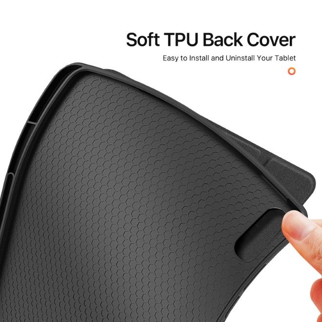 Dux Ducis - Samsung Galaxy Tab S11 Ultra Hülle - Leder Smart Flip Case - Domo Series - schwarz